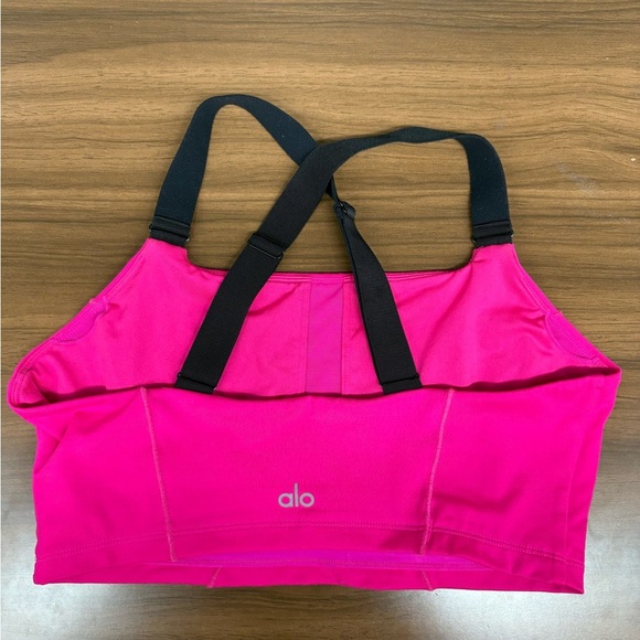 ALO YOGA Visionary Bra Neon Pink - Picture 5 of 9